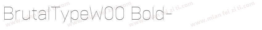 BrutalTypeW00 Bold字体转换